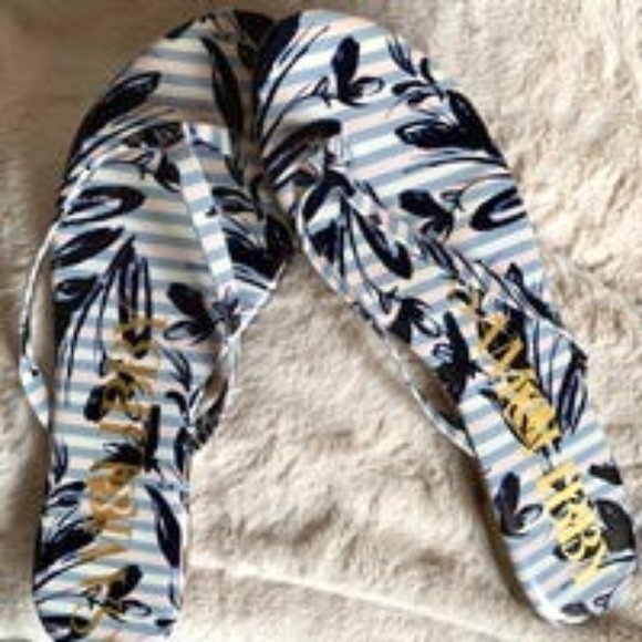 Sam & Libby Blue Olympia Flip Flop Sandals - Picture 1 of 4